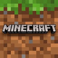 The Minecraft logo and dirt block.